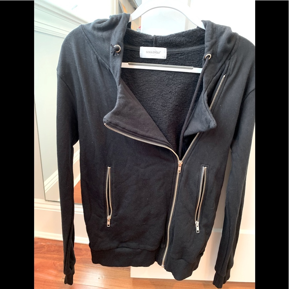 Soul Cycle Moto sweatjacket black size L